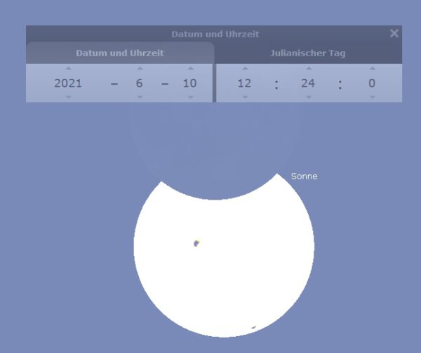 Vorschau Sonnenfinsternis (Bonn) am 10. Juni 202